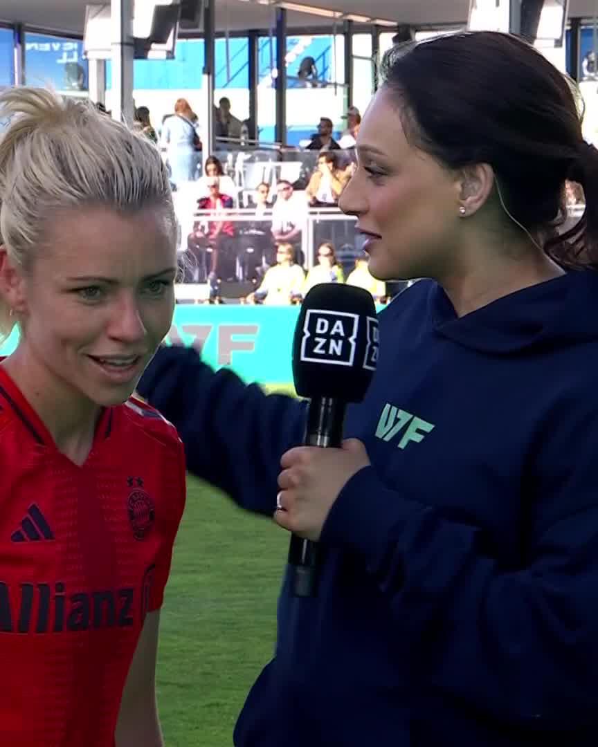 🤩 The perfect mix: "Joy and good football", according to Bayern's Linda Dallmann. She was the player of the match in their 3-1 win against Man City. 📺 Watch it all LIVE &amp; FREE on DAZN 🗓️ May 22 🔗 #DAZNxW7F #WorldSevensFootball