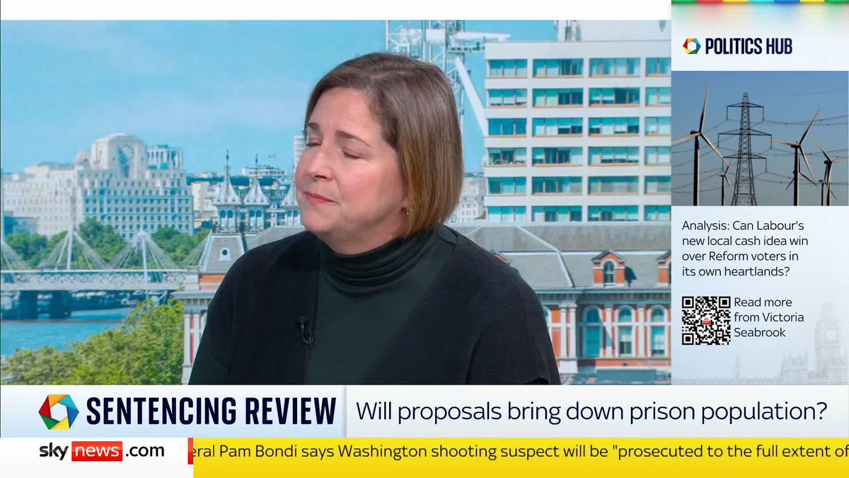 "It feels like victims are paying the price for prison overcrowding." Domestic Abuse Commissioner for England and Wales Dame Nicole Jacobs reacts to today's sentencing review saying many support services are 'on their knees'. #PoliticsHub 📺 Sky 501/YT
