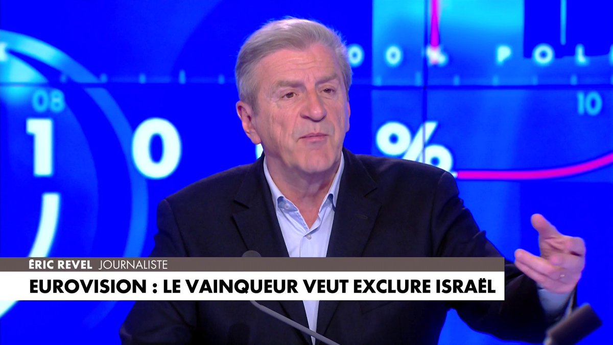 Eric Revel : «C’est une artiste comme eux et ils n’ont pas eu un mot pour elle», à propos du manque de réaction à Cannes pour la candidate israélienne de l’Eurovision, dans 100% Politique, jeudi 22 mai.