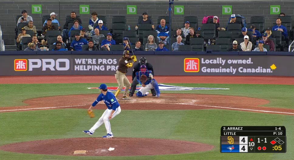 0-for-39 with RISP and then Luis Arraez comes through! A hard chest slap at 1B