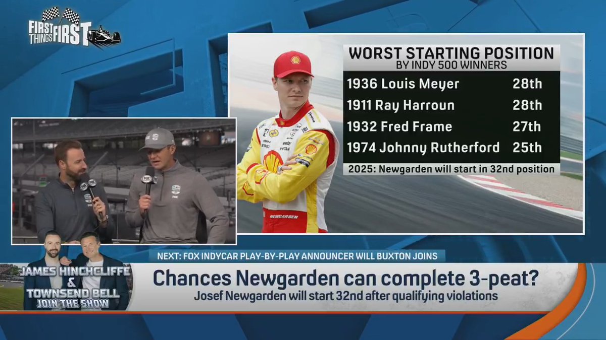 Can Josef Newgarden win the Indy 500 from the 11th row? Townsend Bell &amp; James Hinchcliffe explain why the answer is yes 👀