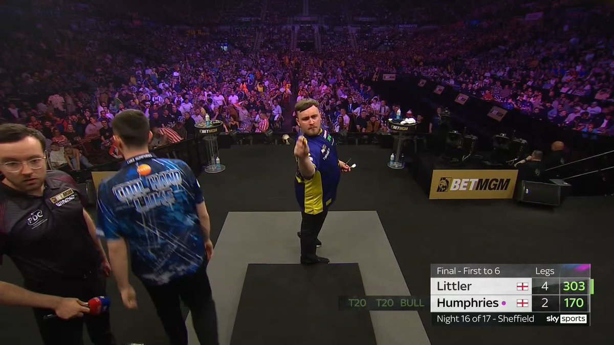 LITTLER REELS IN THE BIG FISH! 🎣 Luke Littler takes the roof off the Utilita Arena with a 170 checkout! 📺 #PLDarts | Final