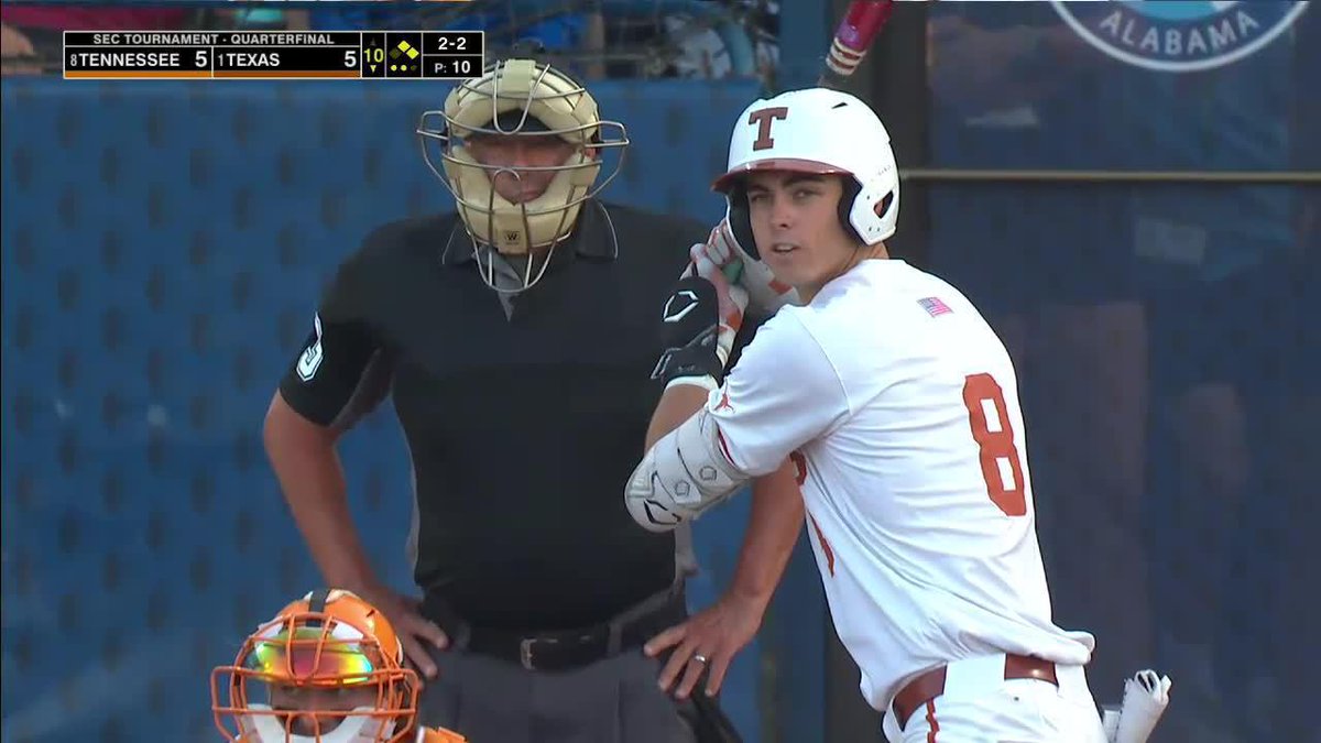 Nate gets two HUGE strikeouts to keep this one tied and send us to the 11th! 📺 #GBO // #OTH // #BeatTexas