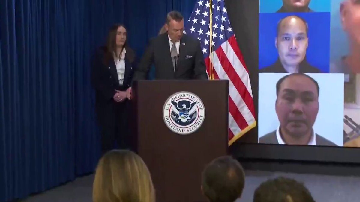Acting ICE Director Todd Lyons: "These individuals that are up here today, these represent the true national security threats &amp; public safety threats that ICE officers &amp; agents nationwide go after..."