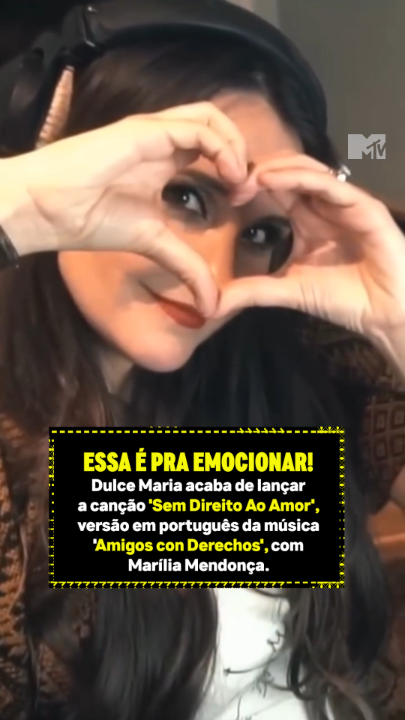 Essa tocou no fundo do coração, tá?! 💖 Obrigada @dulcemaria por essa música linda junto com a eterna Marília Mendonça 💖✨ #MTVMúsica #DulceMaria #MaríliaMendonça