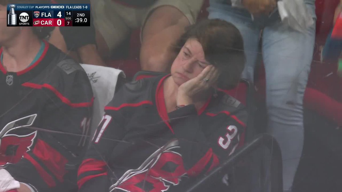 Canes fans chanting "SHOOT THE PUCK" 👀 Canes only have 7 shots thru 2 periods...