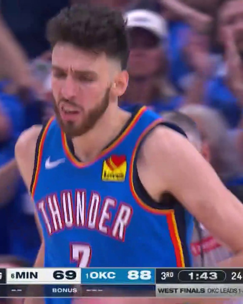 Chet with the huge slam and the technical foul for taunting 😳 OKC dominating in Game 2!