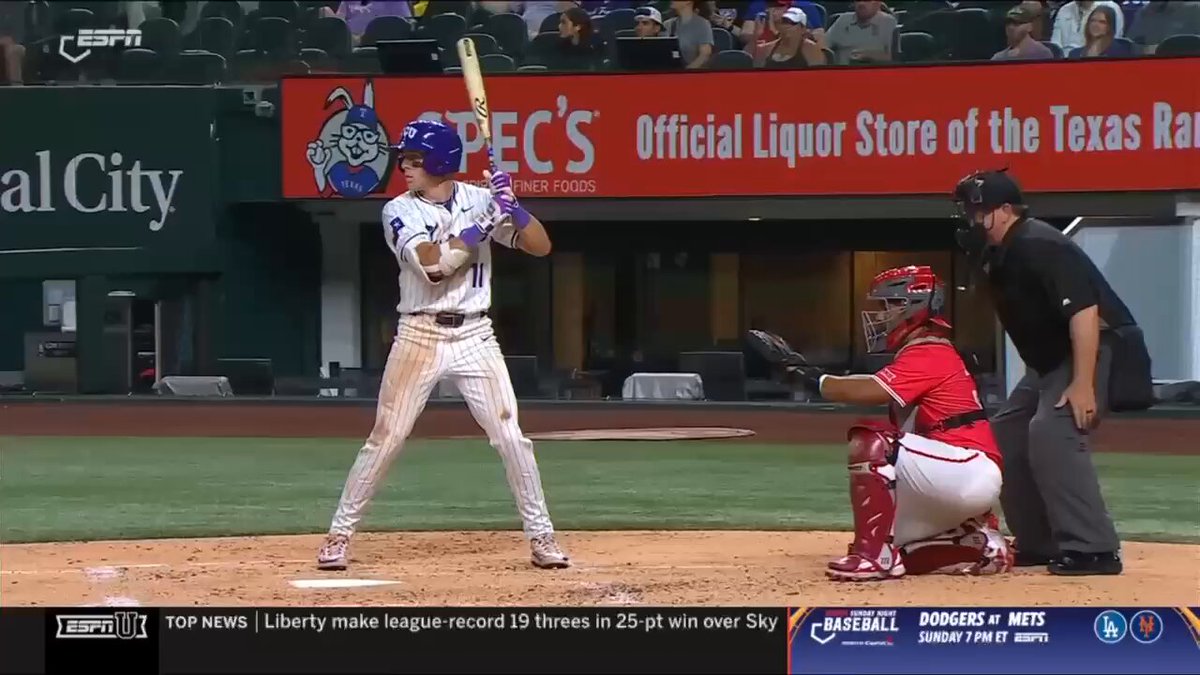 TCU 3B Colton Griffin was ejected from the game on this play…
