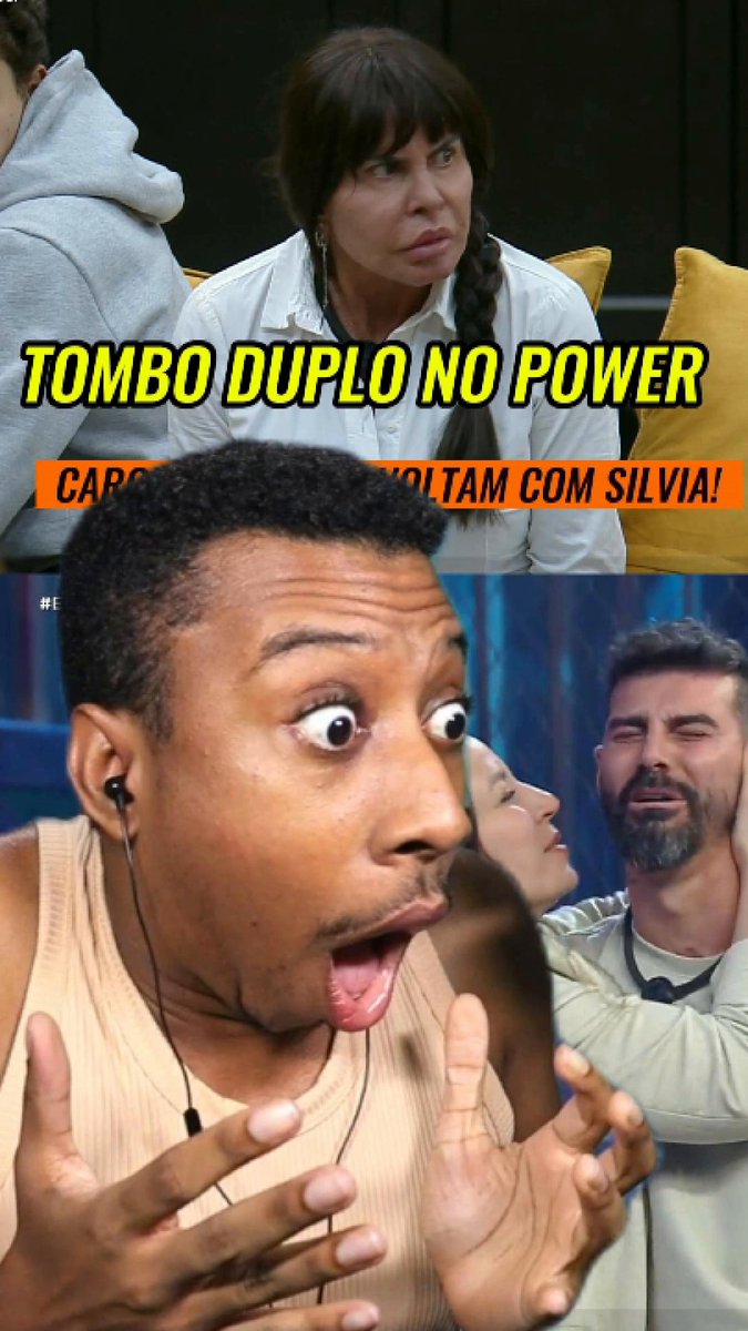 Tombo duplo no #PowerCouple, casal Bilu rodou, a cara da casa é impagável! #EliminaçãoPower