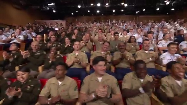 It’s #FleetWeek here in New York City, and tonight our entire audience is made up of servicemen and women from the U.S. Navy, U.S. Army, U.S. Marines, U.S. Air Force, U.S. Coast Guard &amp; United States Space Force! #FallonTonight