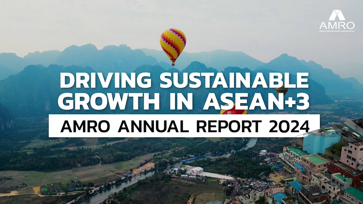 NEW: AMRO 2024 Annual Report: Driving Sustainable Growth in ASEAN+3 Amid an uncertain economic landscape, escalating geopolitical and trade tensions, population aging, and climate change, AMRO steps up to secure economic resilience and financial stability of the #ASEANplus3 region. AMRO’s 2024 Annual Report highlights key macroeconomic and financial developments of the year, and showcases how AMRO advanced long-term sustainable growth through its core functions—surveillance, RFA support, and technical assistance—while serving as a trusted policy advisor and regional knowledge hub. Key milestones include: ✅ Broadening the scope of our surveillance work ✅ Facilitating the establishment of the CMIM Rapid Financing Facility ✅ Scaling up technical assistance ✅ Formalizing secretariat support for the ASEAN+3 Finance Process ✅ Organizing the inaugural AFTN Seminar Discover how AMRO is driving sustainable growth across the region: