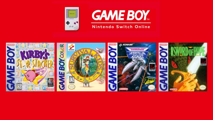 Adventures, puzzles and space combat galore await in these four classic #GameBoy titles, newly added to #NintendoSwitchOnline! 🌴 Survival Kids 🚀 Gradius The Interstellar Assault ✨ Kirby’s Star Stacker ⚔️ The Sword of Hope