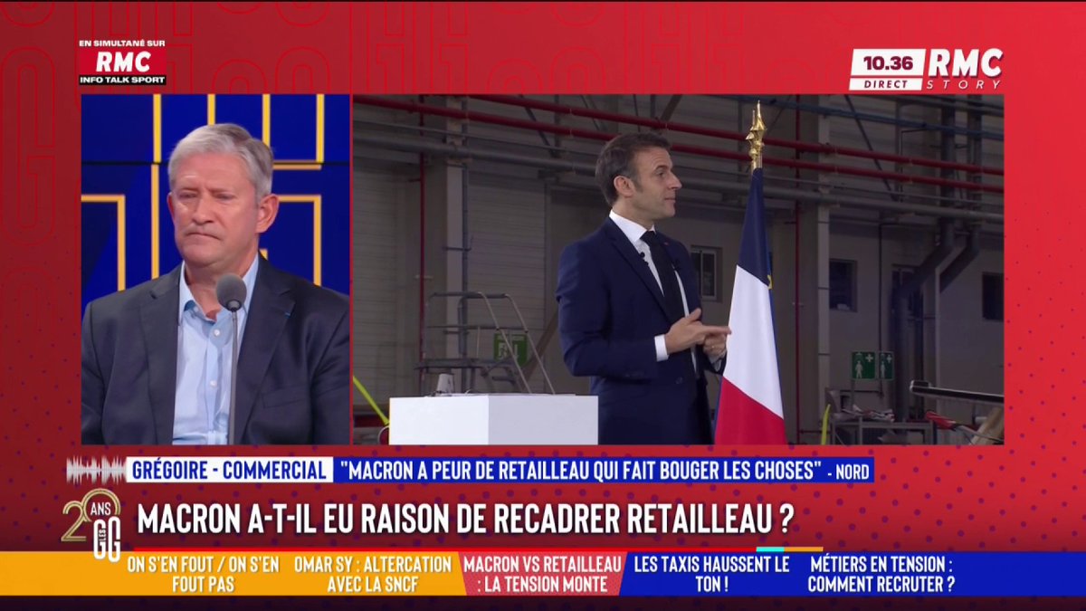 🚨 Macron a-t-il eu raison de recadrer Retailleau ? 📞 Grégoire, commercial, au 3216 : "Le président est de plus en plus déconnecté, les Français ne l'écoutent plus. Les hommes de terrain comme Darmanin et Retailleau, ça le dérange." #GGRMC