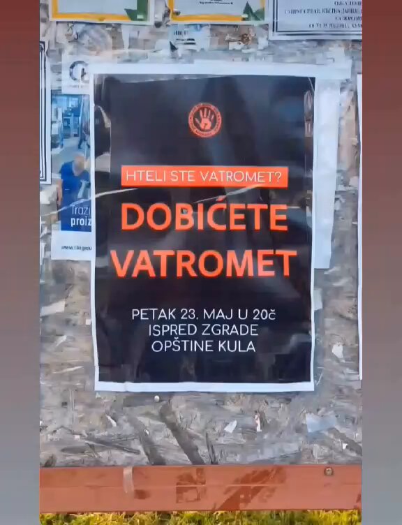 DE LI TE! Studenti zovu, mafija se po Kuli kreće, ko može neka dođe večeras u 20h! Podrška narodu u Kuli je potrebna, a čuo sam biće i vatromet! 🎇🔥