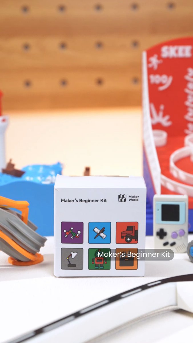 Just got your 3D printer? The Maker's Beginner Kit has you covered – no need to hunt for parts. Jump into 3D printing with everything ready to go! Grab model files on MakerWorld. What’s your first print? #bambulab #3Dprinter #3Dprinting #MakerWorld