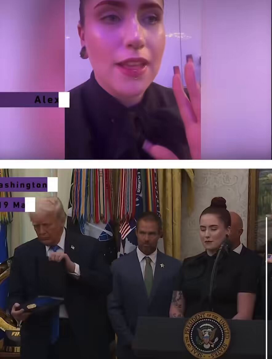 Alexandra Díaz received a medal posthumuosly for her father, a cop who died in the line of duty last year Since she received the medal from Trump, she recorded a video to make sure the world knows she supports Palestine and isn’t a cop nor a Republican