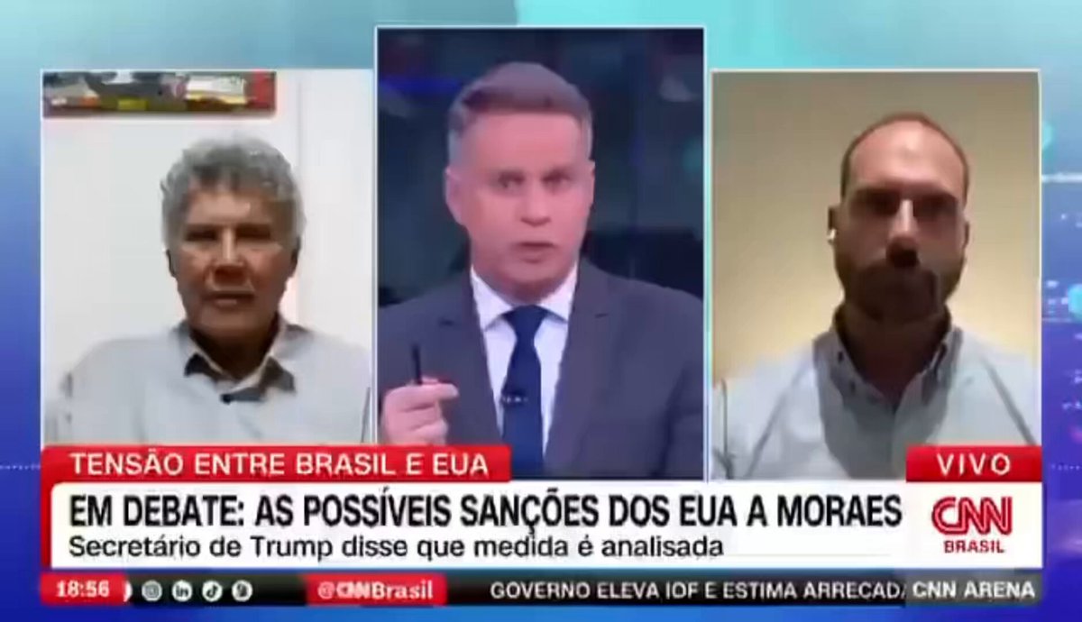 O deputado Chico Alencar, com toda a educação, deu uma bela invertida no Eduardo Bolsonaro, o falso patriota que fugiu do país para dar continuidade ao plano golpista do pai.
