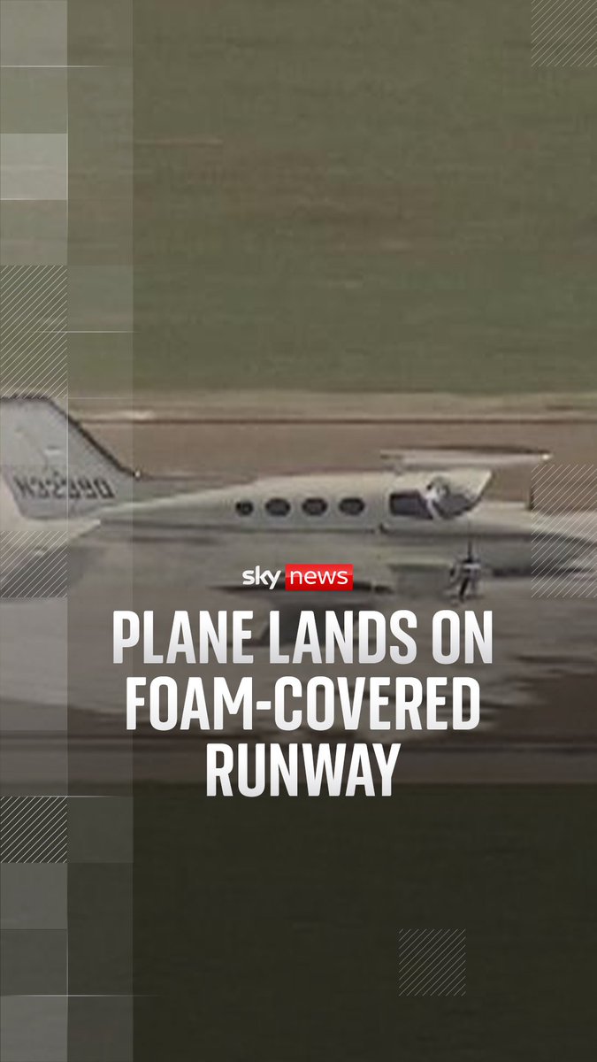 A plane landed safely in Texas after its landing gear failed mid-flight. Foam was spread across the runway to reduce impact, allowing the pilot and three passengers to land without injury.