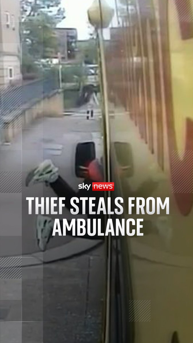Footage shared by London Ambulance Service captured the moment a thief stole paramedic' belongings as they treated a patient.⁠