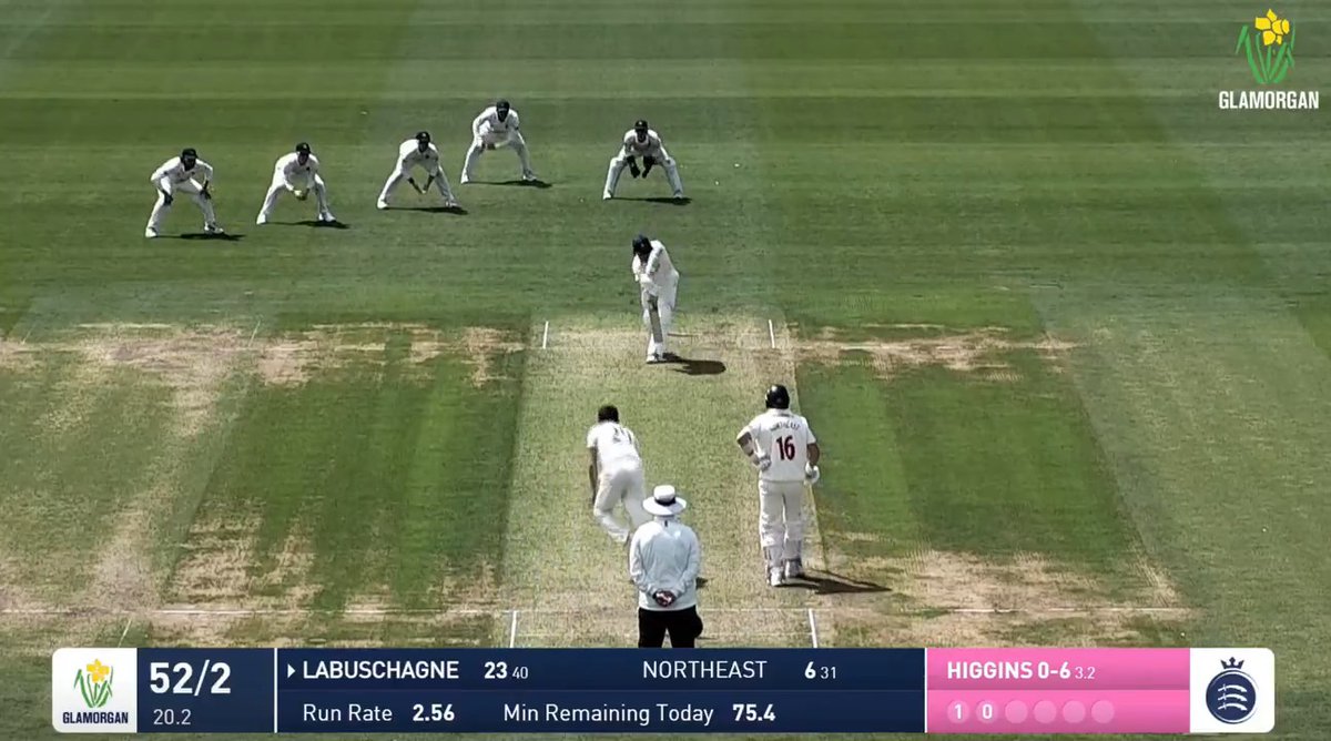 Marnus nicking off again is a bit worrying. Good ball to be fair, but...