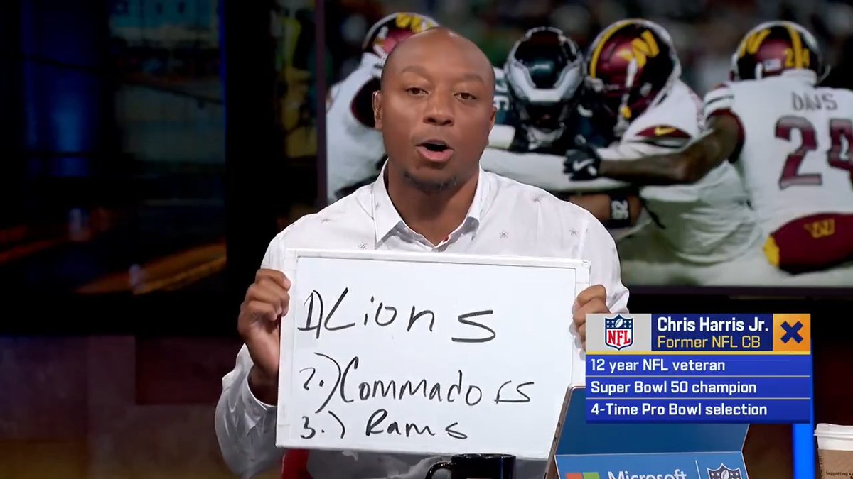 .Chris Harris believes that the Lions will be the biggest threat to the Eagles in the NFC this season.
