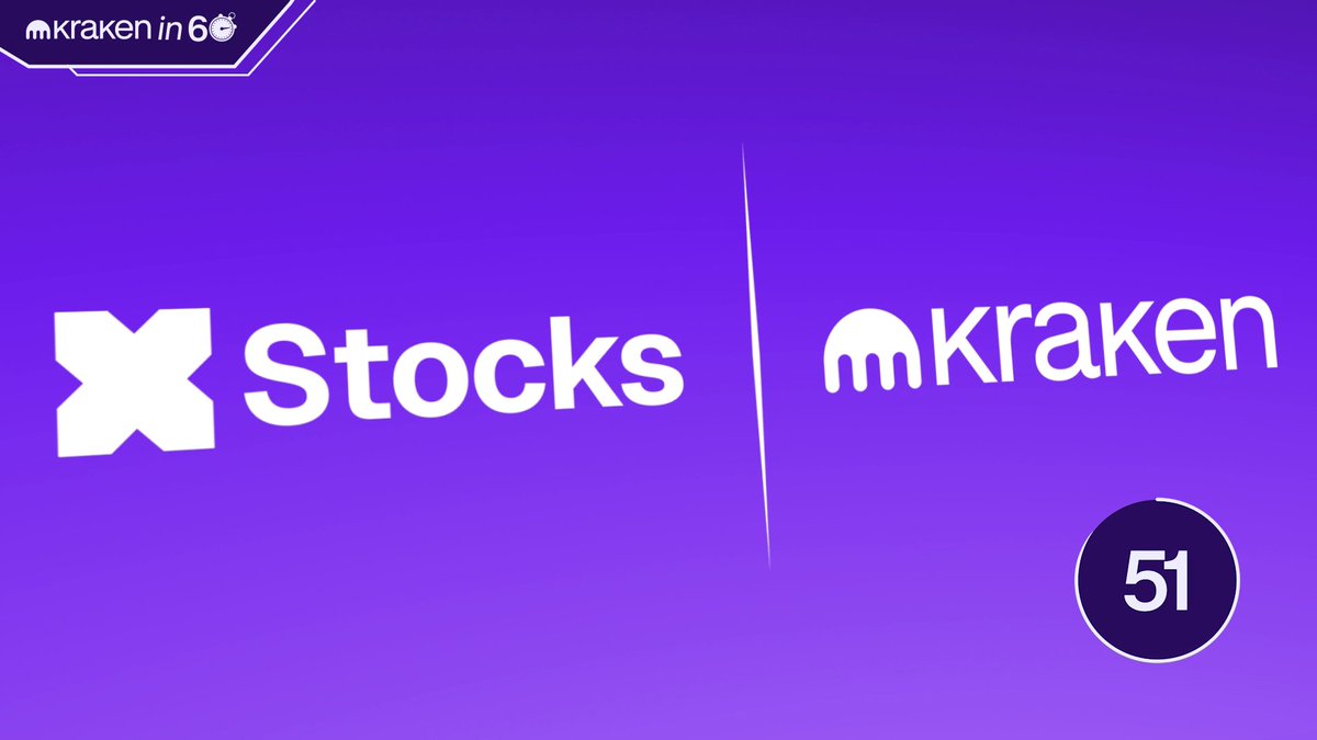 Wall Street’s going on-chain ⛓️ Kraken is launching tokenized stocks &amp; ETFs with Backed's new xStocks, plus expanding MiFID-regulated derivatives in the EU 🇪🇺 Next-gen markets are here. We’re already building them 🧱 All in this week's #KrakenIn60 👇