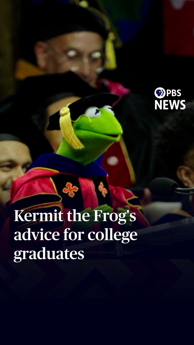 Kermit the Frog told this year’s graduates at the University of Maryland that “life is better when we leap together.” The beloved Muppet and creation of the late Maryland graduate, Jim Henson, delivered the main address at the university’s commencement Thursday evening in College Park, Maryland. Kermit told the graduates, if they were “willing to listen to a frog,” that it’s important to stay connected to their families, friends and, perhaps most importantly, their dreams. “The truth is,” the Muppet said, “dreams are how we figure out where we want to go, and life is how we get there.”