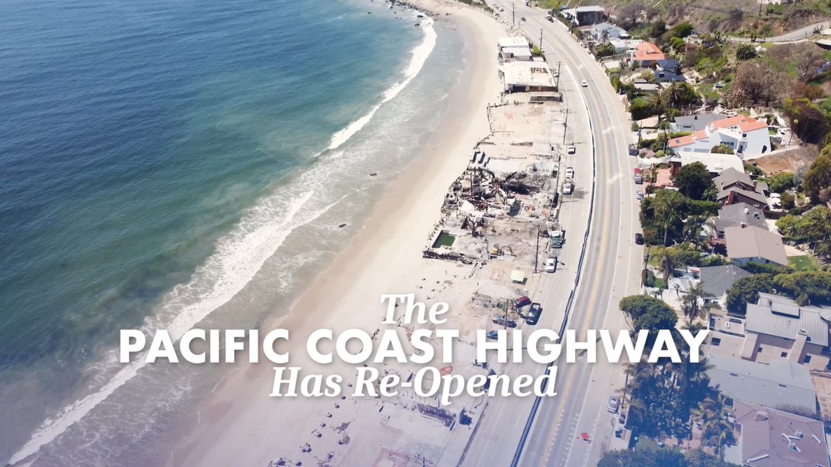 In California, we get stuff done — period. Thanks to the tireless efforts of the construction workers, road crews, and USACE HQ members since the LA fires, the Pacific Coast Highway will be open just in time for Memorial Day Weekend.