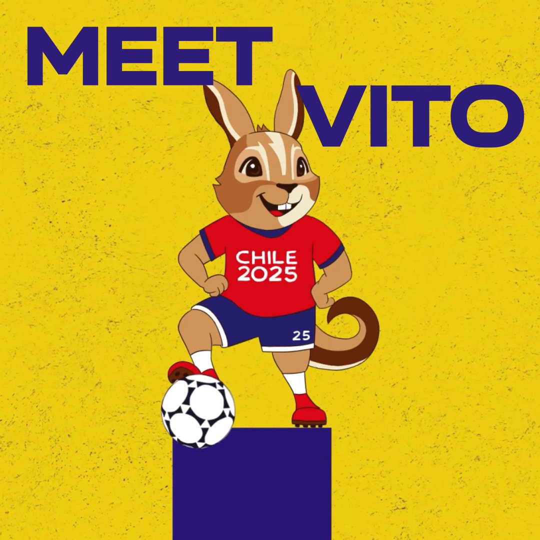 ¡Conozcan a su nueva mascota favorita! 🐰🇨🇱 ¡Vito la Vizcacha lleva el espíritu de Chile al escenario mundial: amigable, vibrante e imparable! #CreandoLeyendas | #U20WC