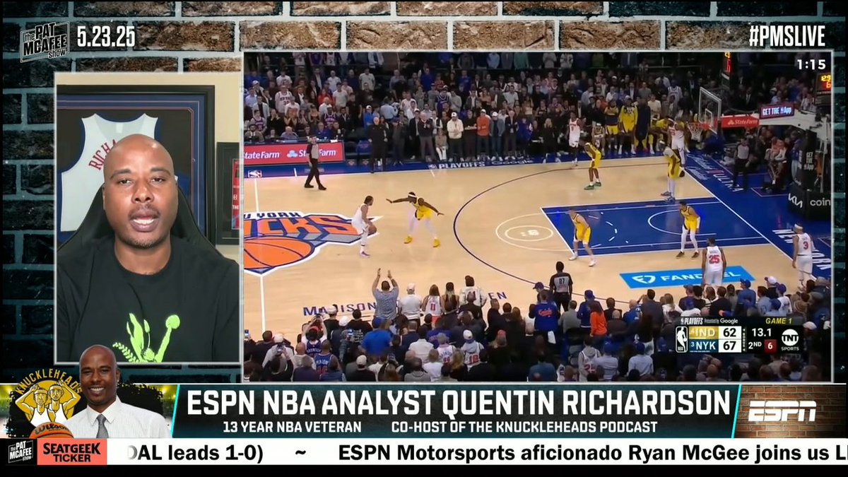 "He's on pace to be the greatest Knick ever. If he wins the NBA championship, it won't even be a contest." —Quentin Richardson on where Jalen Brunson ranks among the Knicks' greatest (via Pat McAfee)