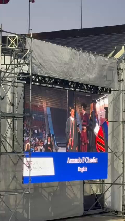 Here is footage of UPenn students Sameem Ahmadzai, Armando Chardiet, and Fariha Nawar breaking the rules of graduation.