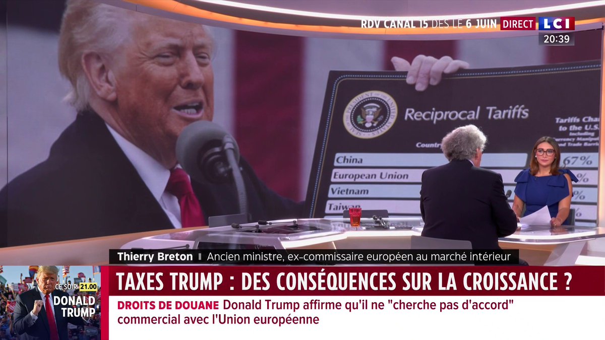 🗣️ "Les conséquences sur l'économie mondiale de la politique engagée par Donald Trump seront sans doute pire que les conséquences du Covid" prédit Thierry Breton ▶️ ✦ Margot Haddad ✦