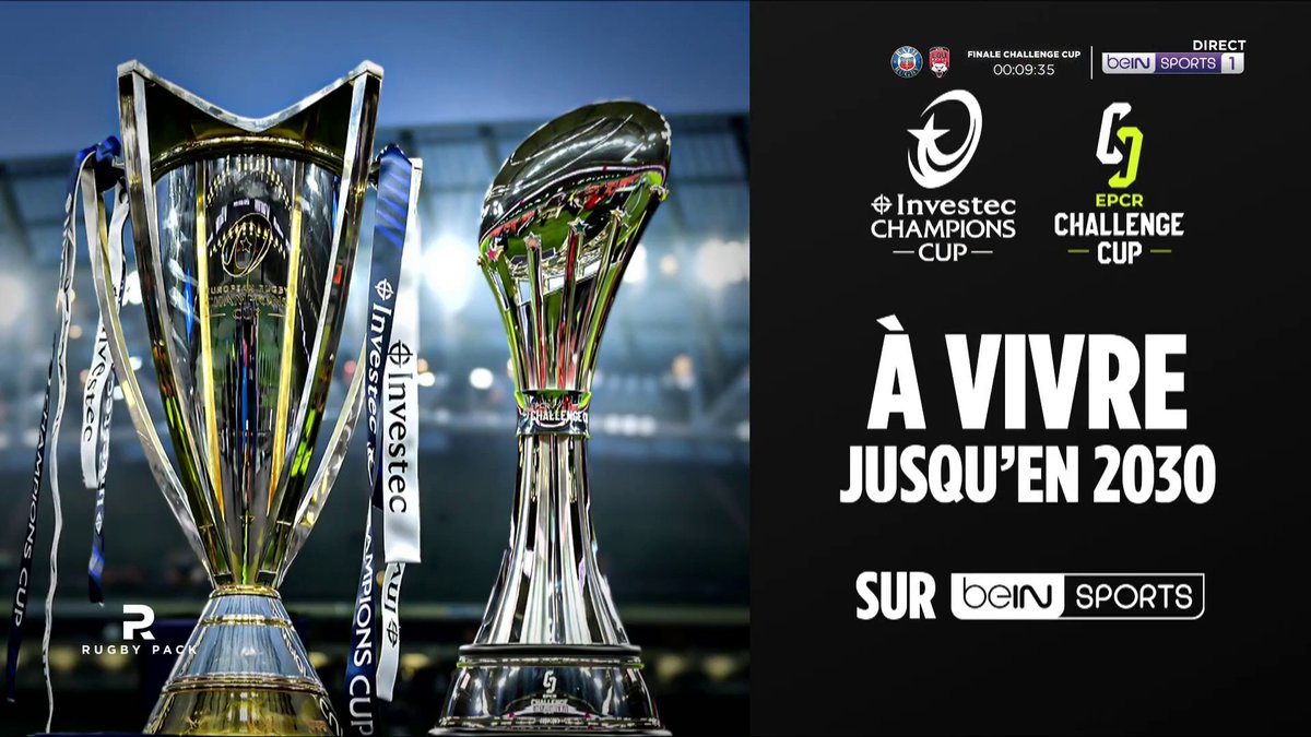 [📺LIVE] #RugbyPack 🏉 L'Investec Champions Cup et l'EPCR Challenge Cup seront à vivre jusqu'en 2030 sur beIN SPORTS !
