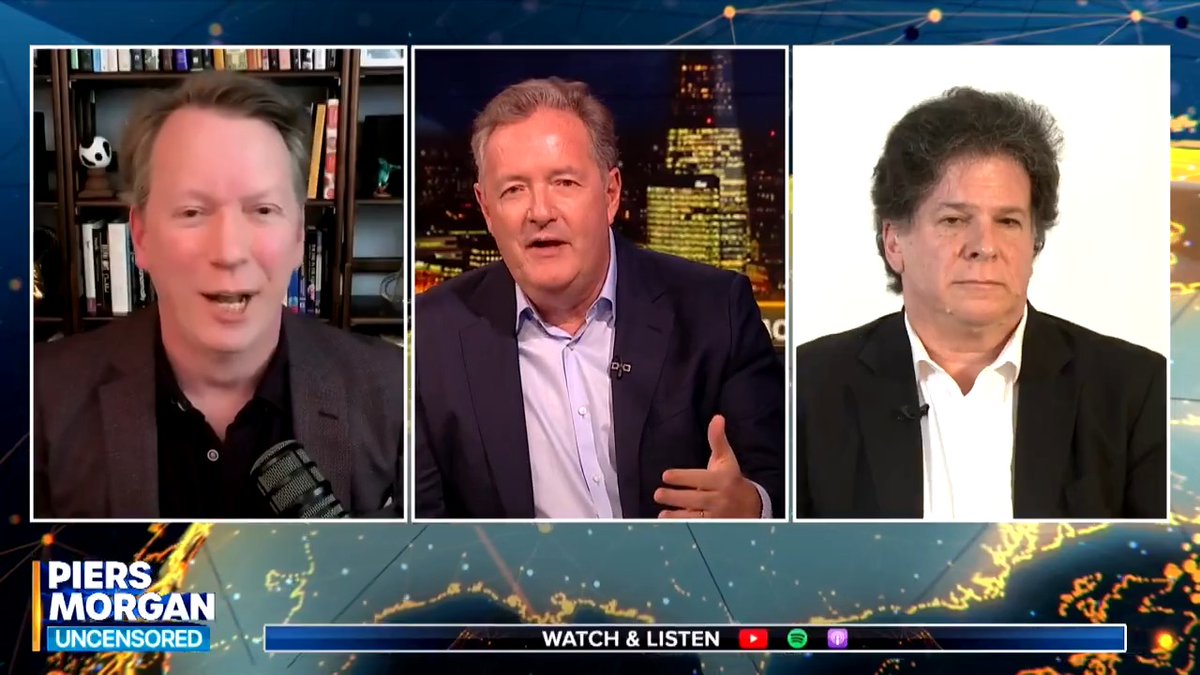"You know that your human brain cannot comprehend something that has no beginning!" Piers Morgan not trusting the science. Watch more 👇 📺 Piers Morgan | Eric Weinstein | Sean Carroll