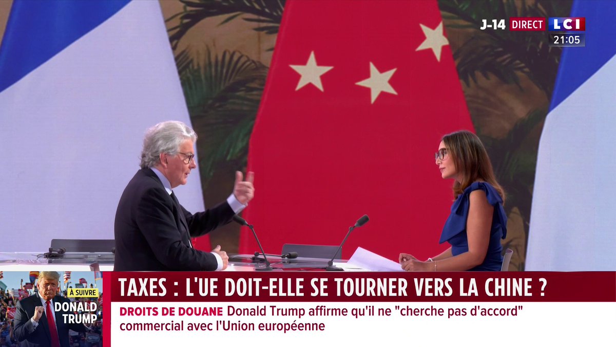 🗣️ "La Chine ne joue pas le jeu dans un nombre très important de domaines" martèle Thierry Breton ▶️ ✦ Margot Haddad ✦