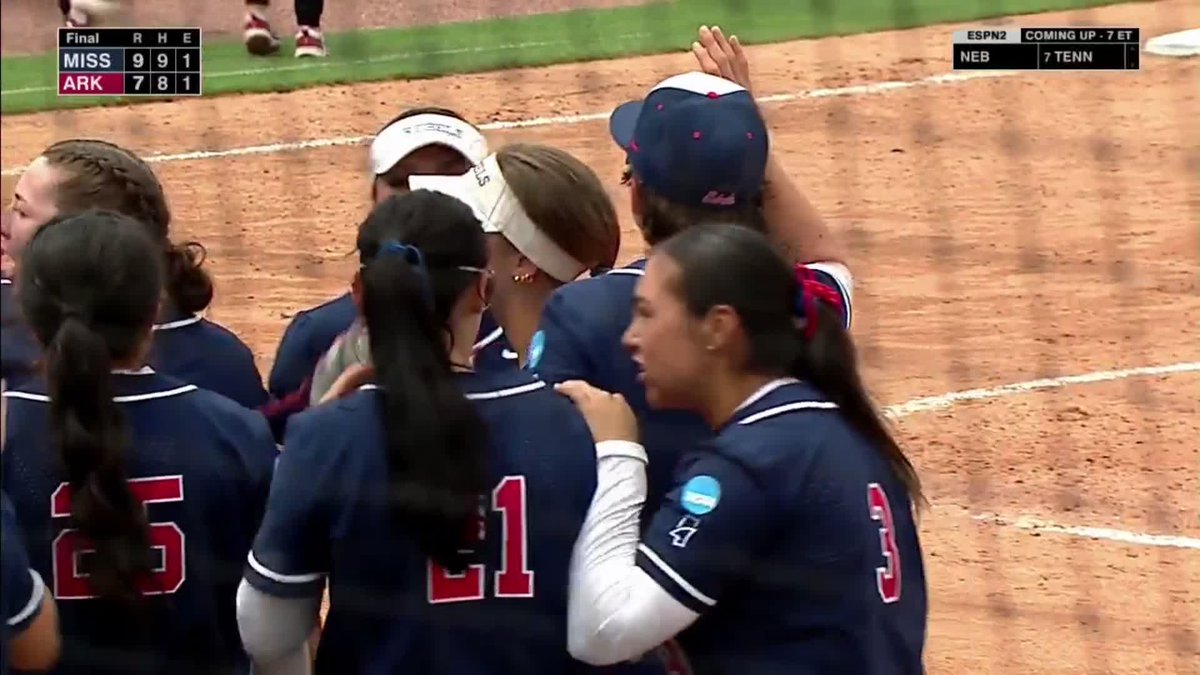 FIRST SUPER REGIONAL GAME WON IN PROGRAM HISTORY 🤩 #RoadToWCWS x 🎥 ESPNU / Ole Miss Softball
