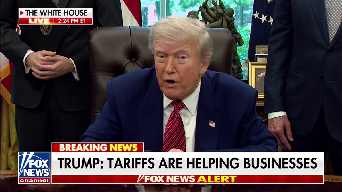 "It's only a congressman." President Donald J. Trump's phone goes off twice in 30 seconds while he's taking questions in the Oval Office.