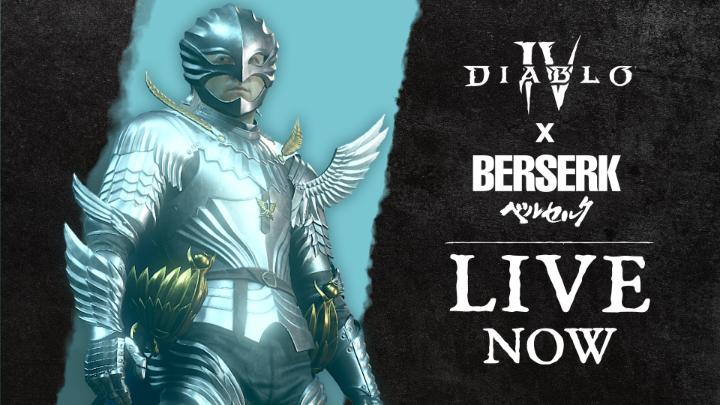 Shred your enemies with the relentless wrath of the Hawk. #Berserk cosmetics are available now in the #DiabloIV shop. #ベルセルク ベルセルク公式