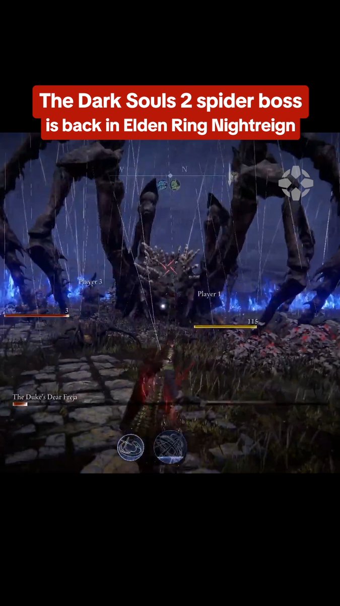 Here is Elden Ring Nightreign gameplay of The Duke's Dear Freja, a boss from Dark Souls 2: