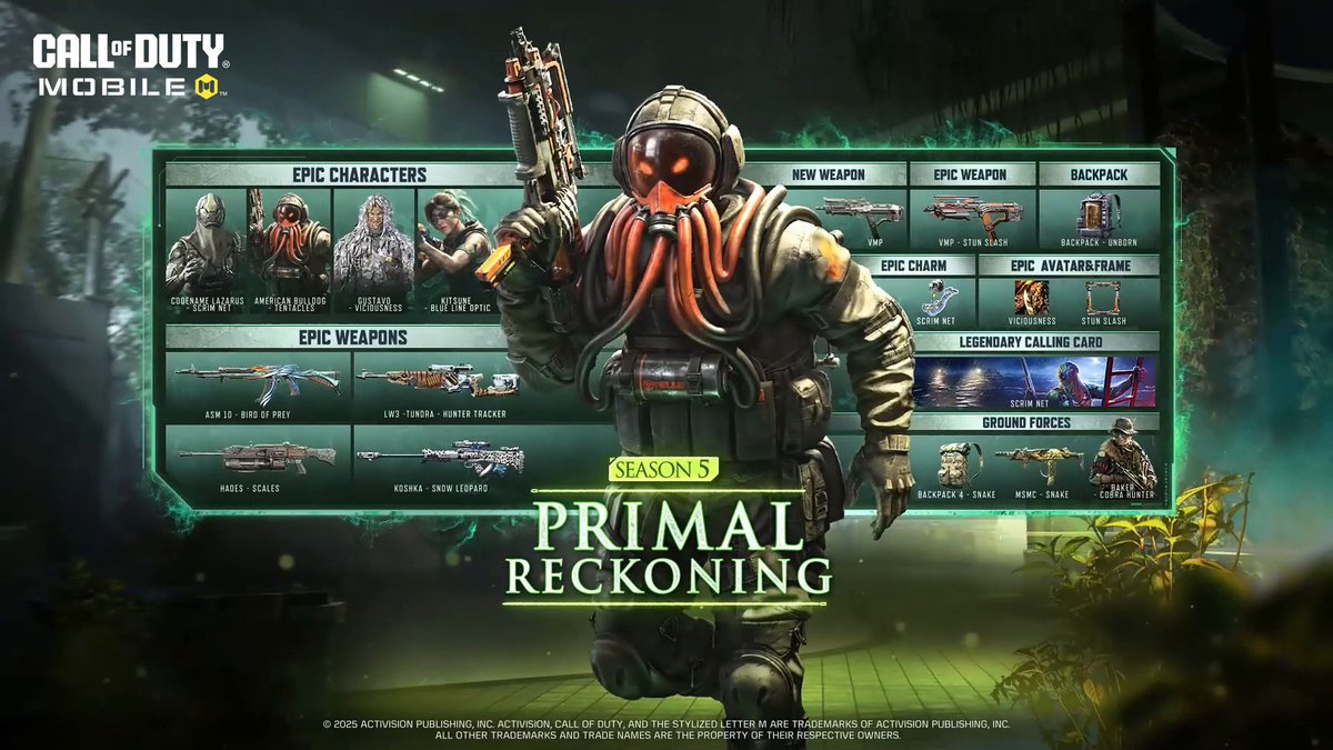 There are no rules in the wild! Watch the Season 5: Primal Reckoning Battle Pass Trailer now! Season 5 goes live on May 28th at 5 PM PT!