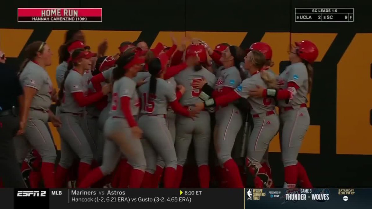 Hannah Camenzind has left the yard ‼️ Her 10th homer of the season extends Nebraska Softball’s lead over Tennessee, 3-1 😤 #B1GSoftball on ESPN2 📺