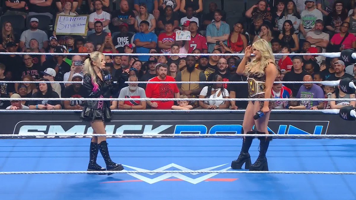 "If you think your rise to the top was quick, just wait for that downfall." 😳 Lexi (Kaufman) Cabrera just delivered quite the warning to Tiffany Stratton ahead of #MITB... 👀 #SmackDown