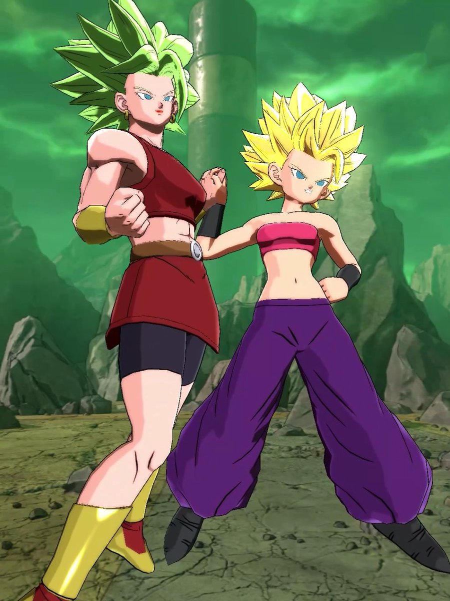 ["SS2 Caulifla &amp; Kale" Arrives!] An excellent defensive Tag Character! When Caulifla is hit by enemy Arts, Kale's DMG gets buffed—and vice versa! Activate powerful disruption effects like Ki reduction one time when hit at 50% HP or below! #Legends7thAnniversary #DBLegends