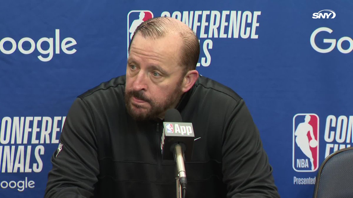 Tom Thibodeau explains why Karl-Anthony Towns didn't play much in the 4th quarter: "The group that was in there gave us a chance, searching for a way to win"