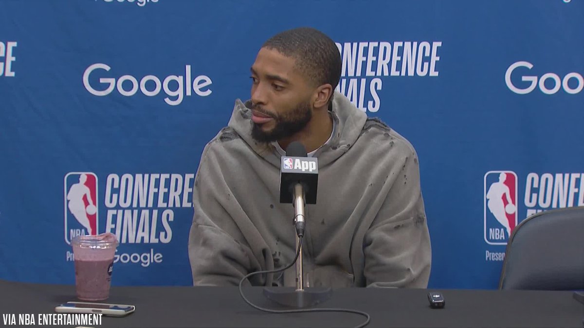 Mikal Bridges was asked why he thinks the Knicks' starters are being outscored throughout the playoffs: "I'm not sure man, maybe it's a defensive thing... maybe we're just playing too soft at the beginning"