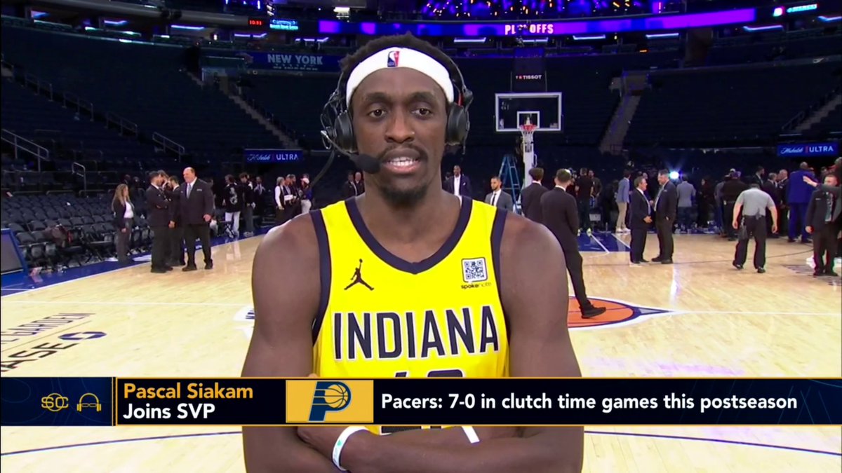 "We haven't done anything. We have so much work to do, and we haven't even played our best." 😤 –Pascal Siakam to Scott Van Pelt on motivating his teammates to close out the Knicks