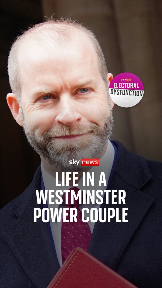 ‘For a lot of people, I’m just Claire’s husband!’ Business Secretary Jonathan Reynolds, tells Beth Rigby what life is like being part of a Westminster power couple. 🎧 #ElectoralDysfunction