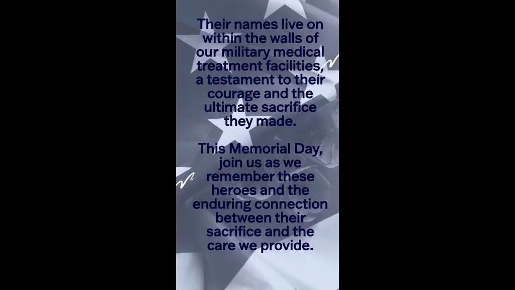 Grateful for our nation’s brave fallen whose names are honored on our military medical hospitals and clinics. Their sacrifice connects directly to the care we provide today. Department of Defense 🇺🇸 | Navy Medicine | Air Force Medicine | U.S. Army | U.S. Marines | U.S. Navy | U.S. Air Force
