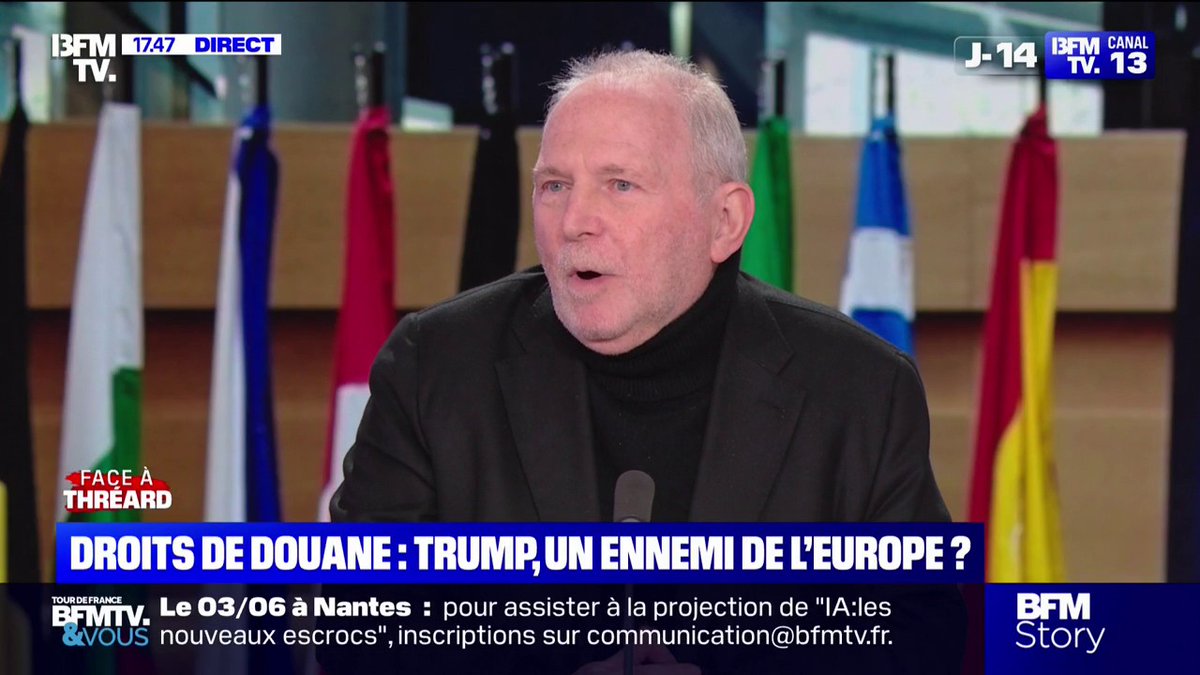 "Donald Trump est furieux de ne pas avoir réussi à désunir les Européens, il a échoué. Il est en echec total vis à vis de la Chine, en Ukraine, au Proche-Orient, cet homme se débalonne" Constat plus que factuel de l’inaction de Trump par Bernard Guetta👏