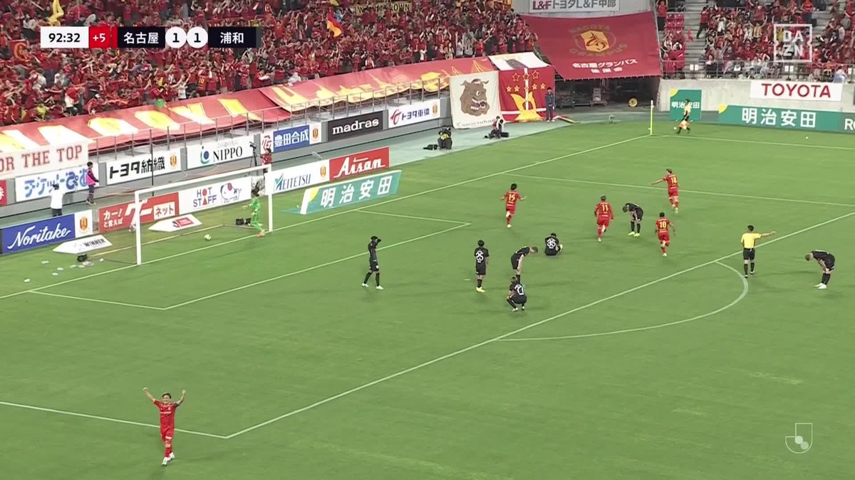 #モーメントブースター でシェアして盛り上がれ! ⚽️ゴール (92:31) 👟永井 謙佑 🆚名古屋グランパス vs 浦和レッズ 📺DAZNでライブ配信中 #DAZN #FanZone